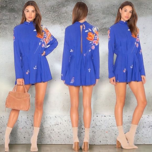 Free People Gemma Mock Neck Open Back Tunic Dress Sz M NWT !! - Picture 3 of 5